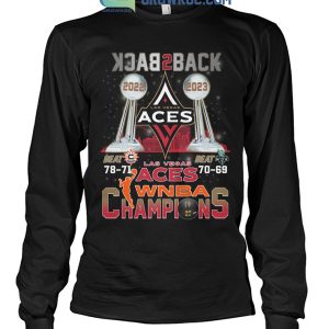 Las vegas aces back to back champions wnba 2023 shirt - teejeep