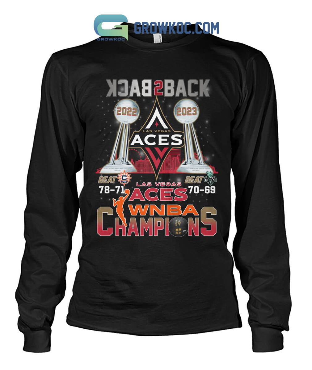 Las Vegas Aces WNBA Champions Back 2 Back 2022 2023 T Shirt - Growkoc