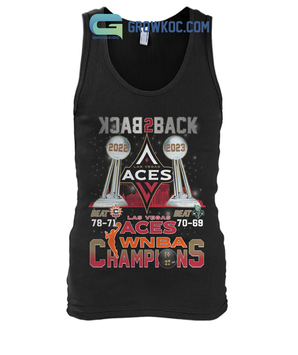 Unisex Las Vegas Aces Stadium Essentials Red Back-To-Back WNBA Finals  Champions T-Shirt