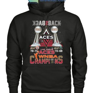 Official Las Vegas Aces Champions 2023 Back To Back Champs WNBA T-Shirt -  Roostershirt