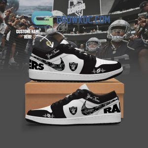 Las Vegas Raiders NFL Personalized Air Jordan 1 Shoes