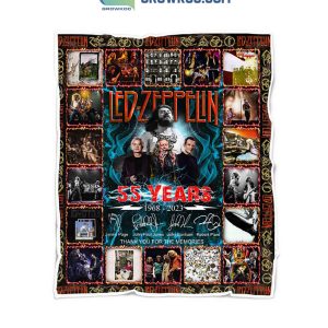 Led Zeppelin 55 Years 1968 2023 Memories Fleece Blanket Quilt