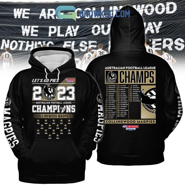 Let's Go Pies 2023 Premiers Collingwood Magpies Hoodie T Shirt - Growkoc