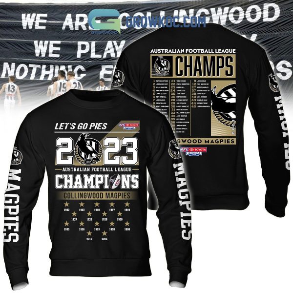 Let’s Go Pies 2023 Premiers Collingwood Magpies Hoodie T Shirt