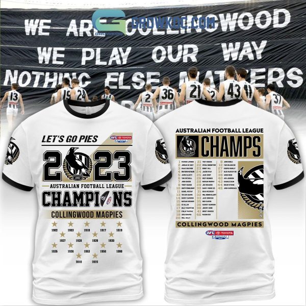 Let’s Go Pies 2023 Premiers Collingwood Magpies Hoodie T Shirt