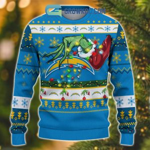 Los Angeles Chargers NFL Grinch Christmas Ugly Sweater