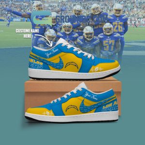 Los Angeles Chargers NFL Personalized Air Jordan 1 Shoes