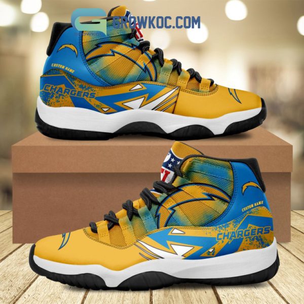 Los Angeles Chargers NFL Personalized Air Jordan 11 Shoes Sneaker