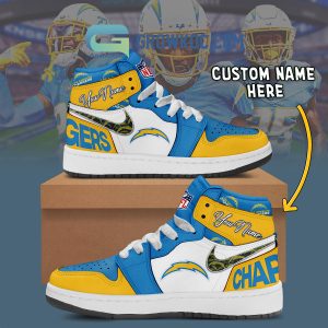 Los Angeles Chargers Personalized Air Jordan 1 High Top Shoes Sneakers