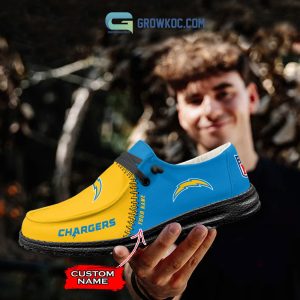 Los Angeles Chargers Personalized Hey Dude Shoes