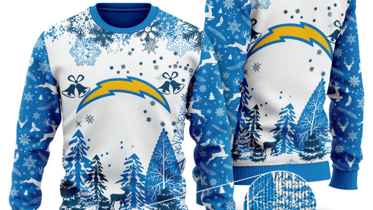 Los Angeles Chargers Special Christmas Ugly Sweater Design