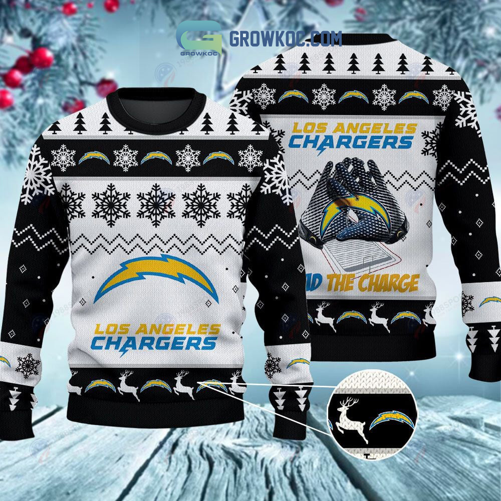 Los Angeles Chargers The Bolts Christmas Ugly Sweater - Growkoc