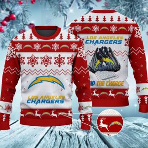 Los Angeles Chargers The Bolts Christmas Ugly Sweater