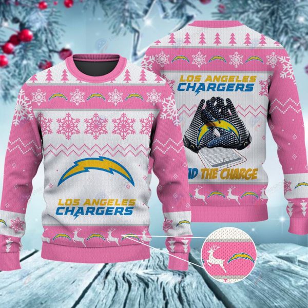 Los Angeles Chargers The Bolts Christmas Ugly Sweater