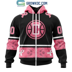 Los Angeles Clippers NBA Special Design Paisley Design We Wear Pink Breast Cancer Personalized Hoodie T Shirt