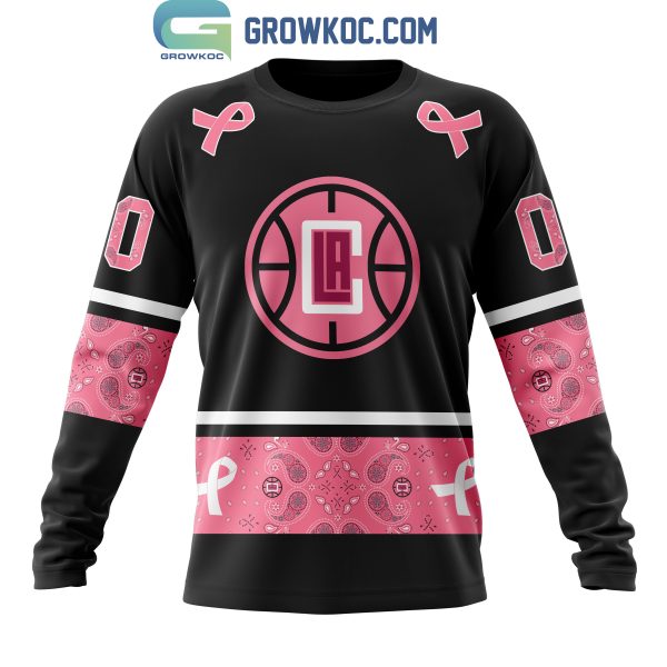 Los Angeles Clippers NBA Special Design Paisley Design We Wear Pink Breast Cancer Personalized Hoodie T Shirt