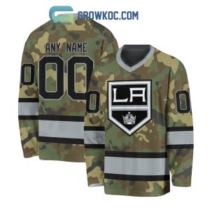 Los Angeles Kings Special Camo Veteran Design Personalized Hockey Jersey