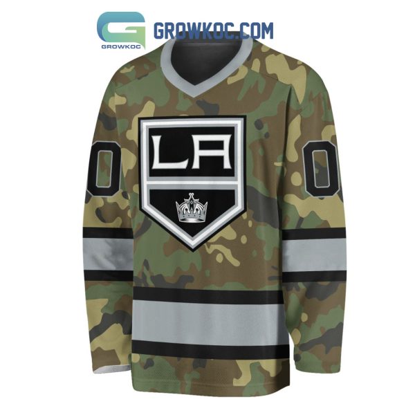 Los Angeles Kings Special Camo Veteran Design Personalized Hockey Jersey