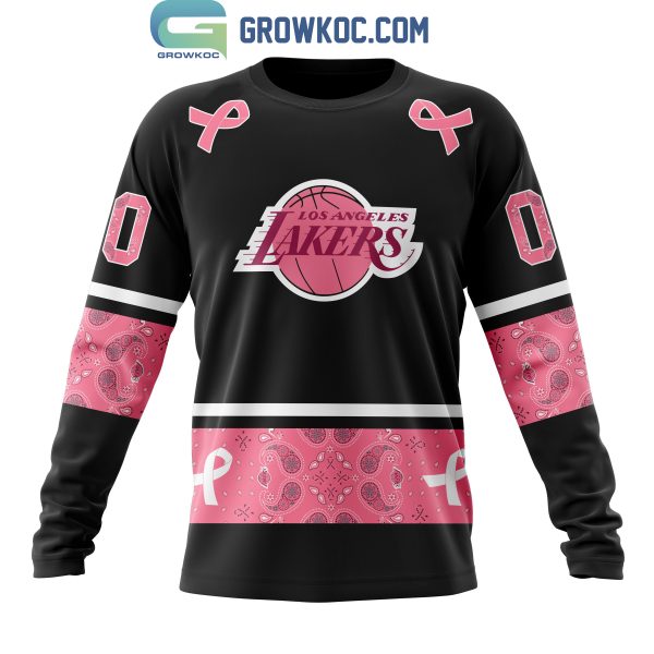 Los Angeles Lakers NBA Special Design Paisley Design We Wear Pink Breast Cancer Personalized Hoodie T Shirt