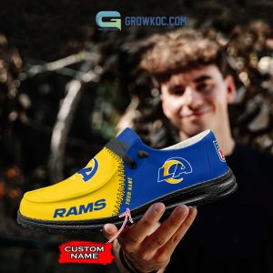 Los Angeles Rams Personalized Hey Dude Shoes
