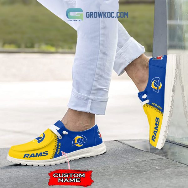 Los Angeles Rams Personalized Hey Dude Shoes