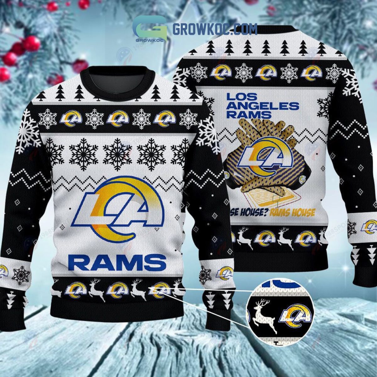 Rams on sale ugly sweater