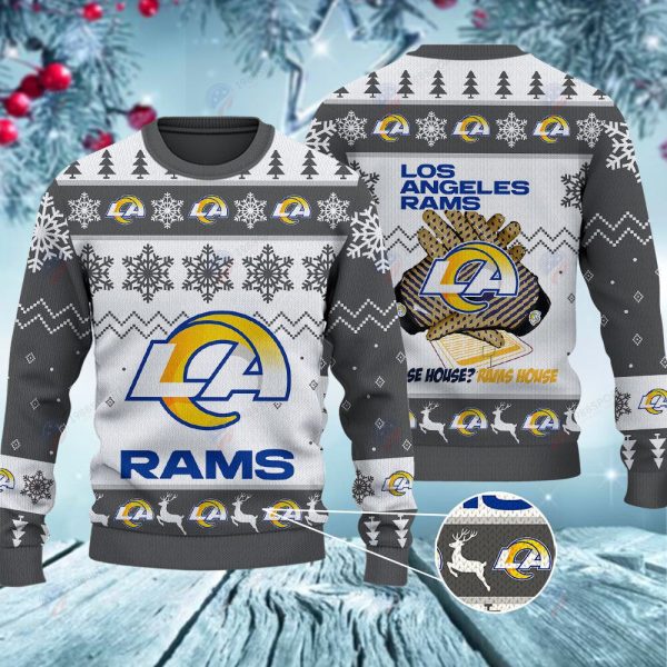 Los Angeles Rams Whose House Rams House Christmas Ugly Sweater