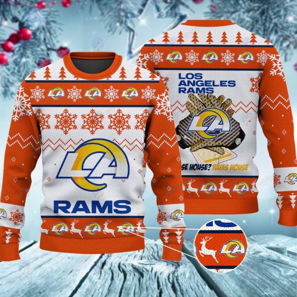 Los Angeles Rams Whose House Rams House Christmas Ugly Sweater