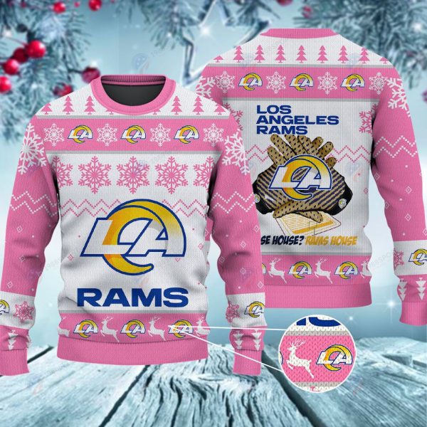 Los Angeles Rams Whose House Rams House Christmas Ugly Sweater