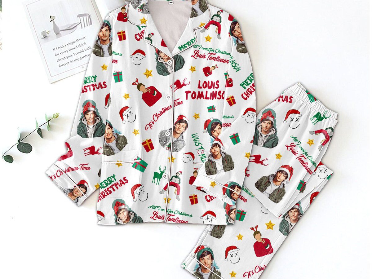 Louis Tomlinson Don't Let It Break Your Heart All I Want For Christmas Is  Walls Pajamas Set - Growkoc