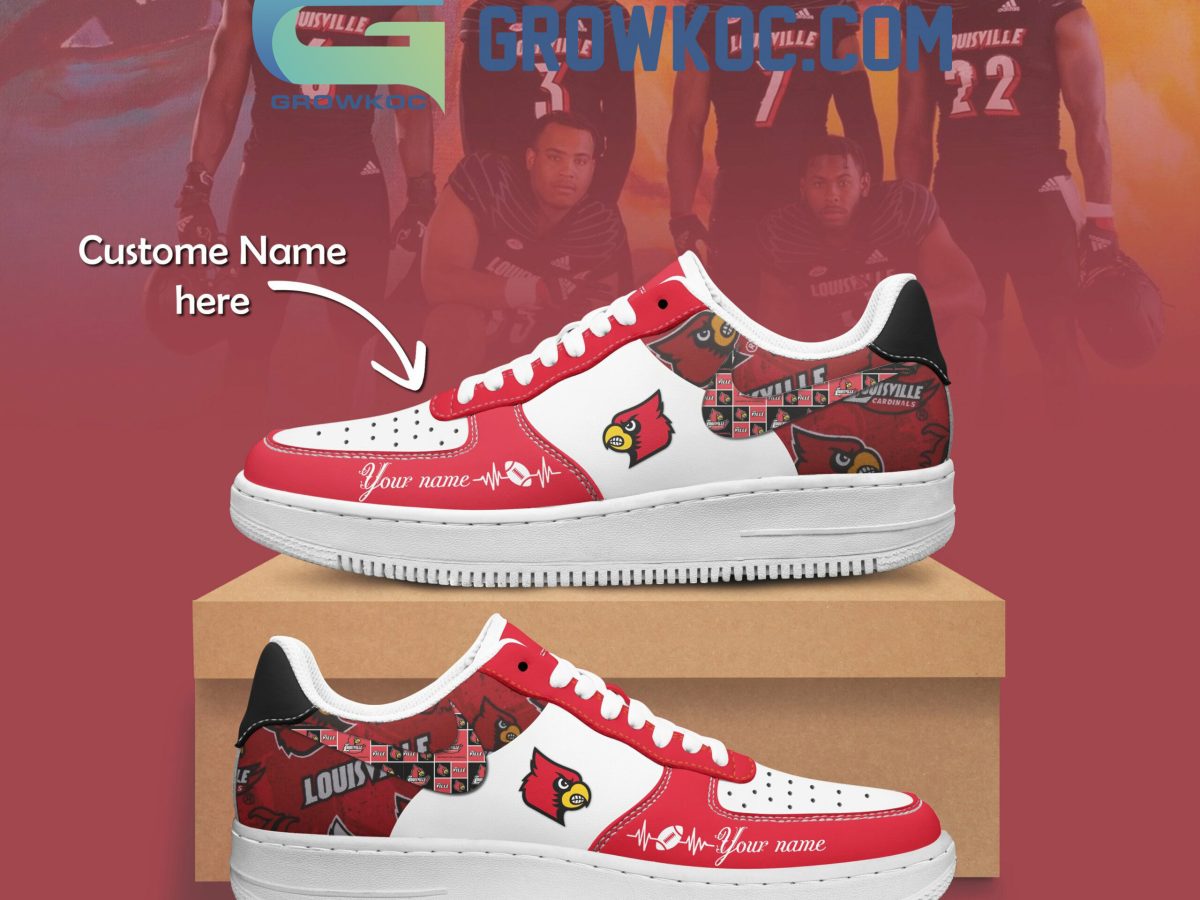 Louisville Cardinals Personalized Air Force 1 Shoes - Growkoc