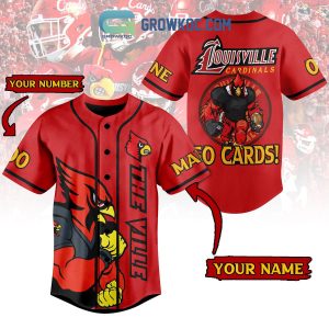 Louisville Cardinals The Ville Go Cards Personalized Baseball Jersey