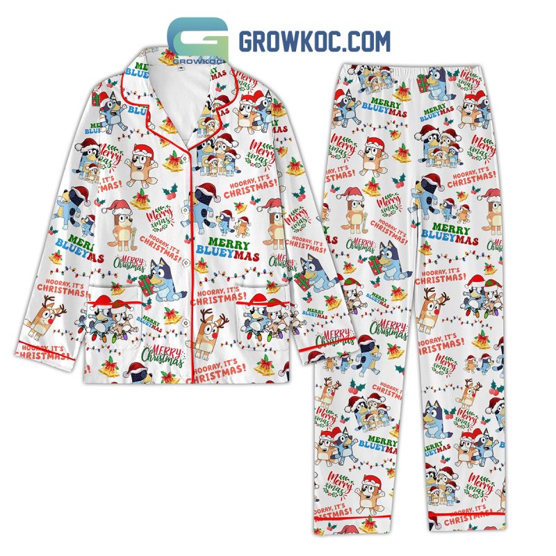 Merry Bluey Xmas Pajamas Set - Growkoc