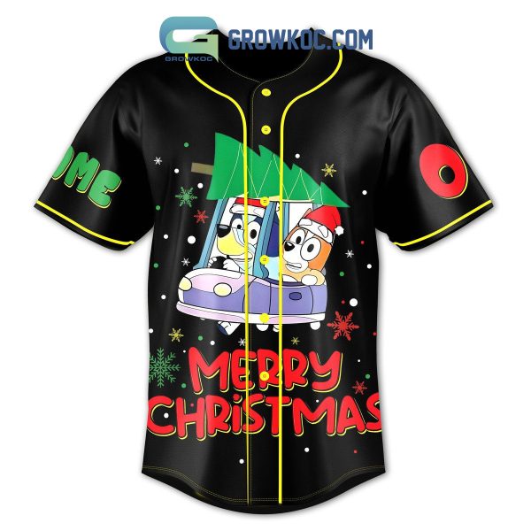 Merry Bluey Xmas Personalized Baseball Jersey