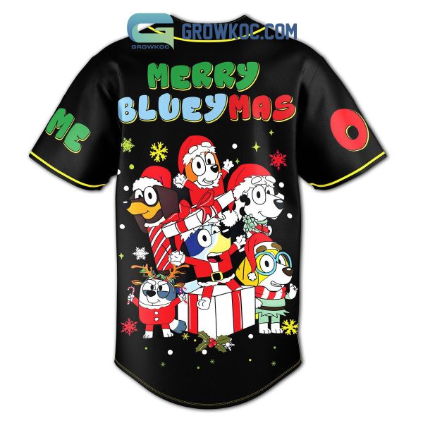 Merry Bluey Xmas Personalized Baseball Jersey