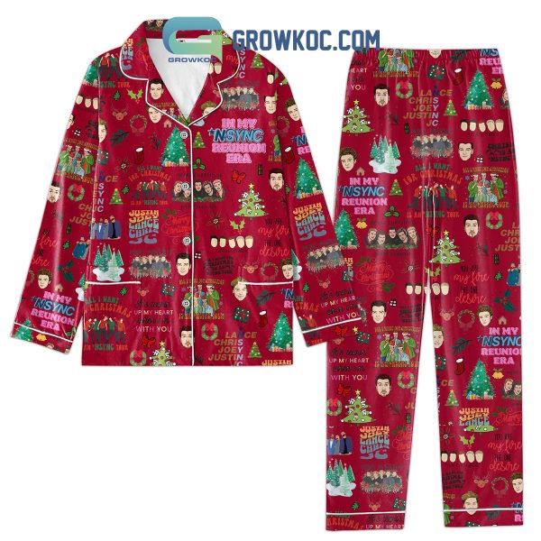 Merry Christmas Happy Holidays In My NSYNC Reunion Era Tour Pajamas Set