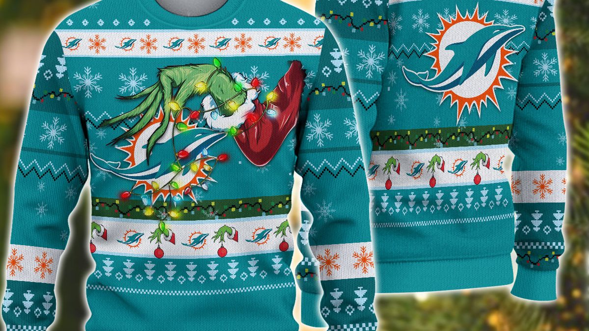 Miami dolphins shop christmas sweater