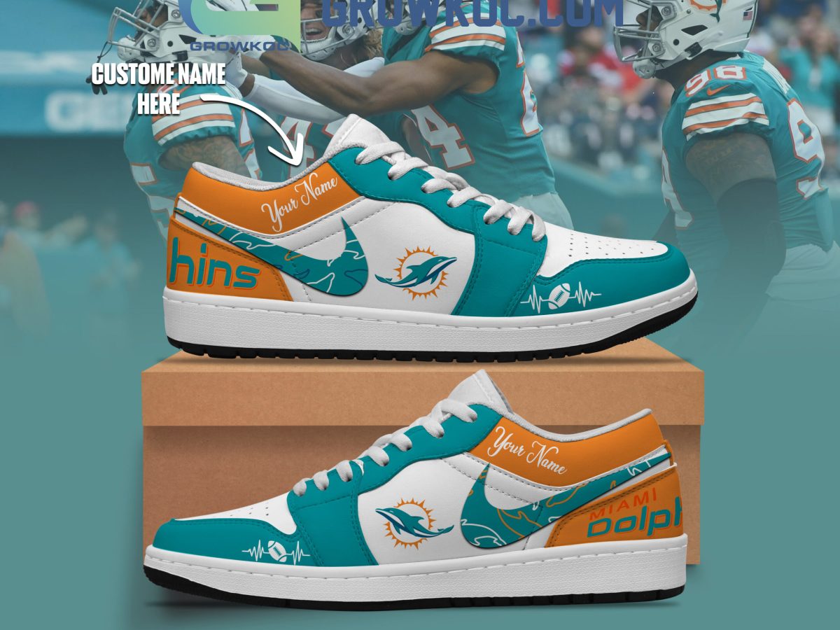 Miami Dolphins Custom Name Air Jordan 11 Sneaker Shoes For Sport