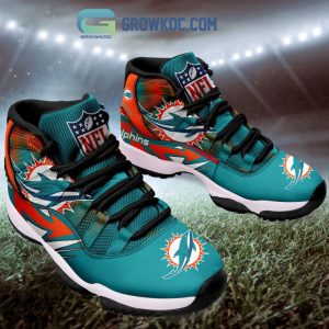 Miami Dolphins NFL Personalized Air Jordan 11 Shoes Sneaker