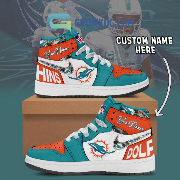 Miami Dolphins Personalized Air Jordan 1 High Top Shoes Sneakers