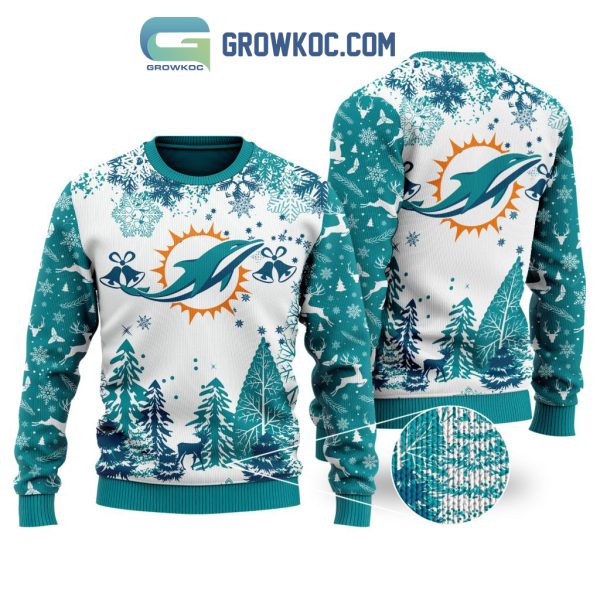 Miami Dolphins Special Christmas Ugly Sweater Design Holiday Edition