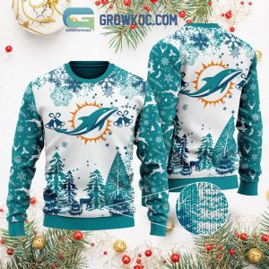 Miami Dolphins Special Christmas Ugly Sweater Design Holiday Edition