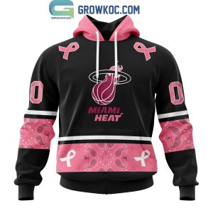 Miami Heat NBA Special Design Paisley Design We Wear Pink Breast Cancer Personalized Hoodie T Shirt