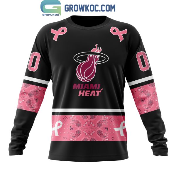 Miami Heat NBA Special Design Paisley Design We Wear Pink Breast Cancer Personalized Hoodie T Shirt