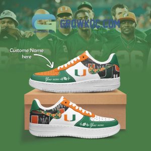 Miami Hurricanes Personalized Air Force 1 Shoes