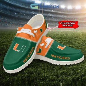 Miami Hurricanes Personalized Hey Dude Shoes