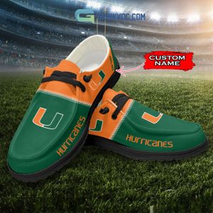 Miami Hurricanes Personalized Hey Dude Shoes