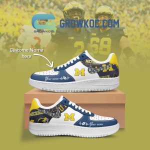 Michigan Wolverines Personalized Air Force 1 Shoes