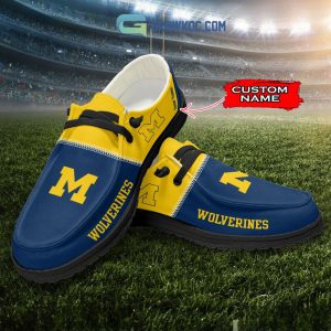 Michigan Wolverines Personalized Hey Dude Shoes