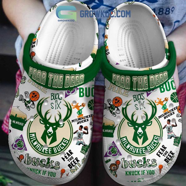 Milwaukee Bucks Fear The Deer Clogs Crocs